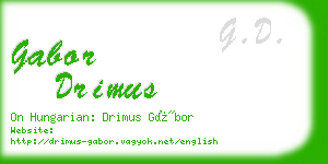 gabor drimus business card